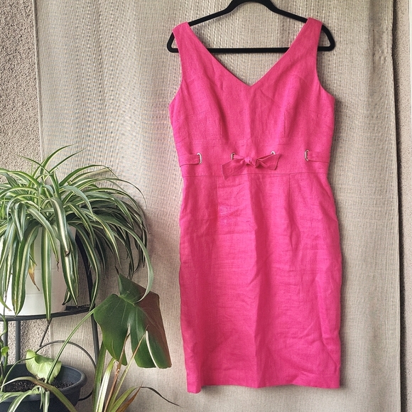 Donna Morgan Dresses & Skirts - 100% linen pink sundress by Donna Morgan. Size 8 petite